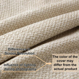 18" x 18" Decorative Throw Pillow with Inserts, Set of 2 Soft Modern Farmhouse Weave Pattern Throw Pillows, Square Boho Pillow for Couch, Bed, Sofa Decor (Beige, 18" x 18"(Pack of 2))