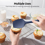Silicone Spoon Spatula Set, 600ºF High Heat Resistant Food Grade Flexible Rubber Scraper, Cooking Mixing Baking Kitchen Utensils Set of 3 (Multicolors)