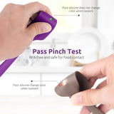 Small Mini Silicone Spatula: 9×2inch 600ºF Heat-Resistant Food-Grade Jar Scraper (Purple) and 8in Kitchen Plating Tweezer: 18/8 Stainless Steel Food-Grade Metal Food Tong (Pointed Tip)