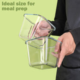 Glass Soup Containers with lids 4 Cup, 32 oz Glass Storage Containers, Tall Borosilicate Glass Food Storage Containers for Lunch, Ice Cream, Travel and Deli, Soup Freezer Safe Containers with Lids