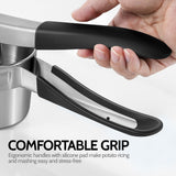 Potato Ricer,  Upgraded Stainless Steel Potato Masher with 3 Interchangeable Discs, Heavy Duty Kitchen Tool Gadget