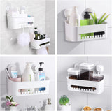 Suction Cup Shower Caddy - No Drilling Removable Shower Caddy - Powerful Suction Shower Organizer Max Hold 22lbs, Waterproof Suction Storage Basket for Bathroom & Kitchen
