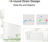 Shower Caddy Suction Cup NO-Drilling Removable Shower Shelf Powerful Heavy Duty Hold up to 22lbs, Waterproof Storage Basket for Shampoo & Toiletries Bathroom & Kitchen Caddy Organizer