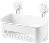 Shower Caddy Suction Cup NO-Drilling Removable Shower Shelf Powerful Heavy Duty Hold up to 22lbs, Waterproof Storage Basket for Shampoo & Toiletries Bathroom & Kitchen Caddy Organizer