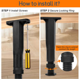 6PCS Bed Frame Support Legs Adjustable (7.75"-13.5") - Heavy Duty for Maximum Stability in Dresser, Table, Chair, Sofa, and Cabinet Furniture