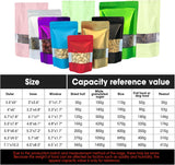 5.5"x7.8" 120pcs Mylar Bags for Food Storage,Smell Proof Bag with Matte Window Resealable Food Storage Bags for Small Business, Stand-up Foil Pouch Packaging Freeze Dried Candy Bag(Black)