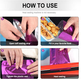 4"x6" 120pcs Mylar Bags for Food Storage,Smell Proof Bag Resealable Food Storage Bags for Small Business, Stand-up Foil Pouch Packaging Treat Snack Packing for Self Sealing (White)