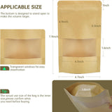 120pcs 4.7"x7.8" Kraft Bags with Window Zipper Lock Stand Up Bulk Pouches Resealable Bags, Smell Proof Mylar Bags for Food Storage, Stand-up Resealable Food Storage Bags with Clear Window