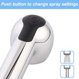 Pull Out Sink Sprayer Head Replacement, 2 Function Kitchen Sink Faucet Head, G1/2 or 13/16 Inch Thread Faucet Head Kitchen Tap Sprayer Spout, Chrome