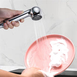Pull Out Sink Sprayer Head Replacement, 2 Function Kitchen Sink Faucet Head, G1/2 or 13/16 Inch Thread Faucet Head Kitchen Tap Sprayer Spout, Chrome