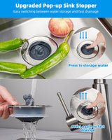 3 in 1 Bathroom & Kitchen Sink Drain Strainer