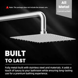 20" Showerhead with 10" Rainfall Showerhead