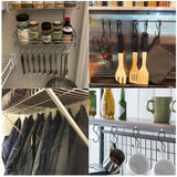 12 Pack Heavy Duty Metal 3.5" S Hooks with Safety Buckle for Hanging Kitchen Utensils/Plants/Pots & Pans/Clothes, Hats