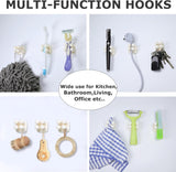 Silicone Toothbrh Holder Multi-Function Hook Waterproof self Adhesive Single Toothbrh Hook Plug Holder for Wall for Hanging Bathroom Kitchen Living Room Office (Square-Cream)