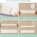 9.6'' Large Silicone Straw Holder for Cabinet Door, Space-Saving Straw Organizer Container with Adhesive Tape, Stylish Kitchen Organizers and Storage Accessories for Cabinet, Cupboard, Counter, RVs