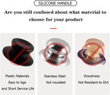 Universal Pot Pan Lids Replacement Knob, Silicone Heat Resistant Pan Cover Holding Handles BPA Free Dishwasher Safe Fits Skillets and Kitchen Cookware (Pack of Two-Red)