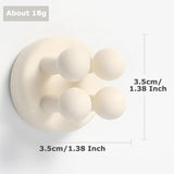 4 pcs Silicone Toothbrh Holder Multi-Function Hook Waterproof self Adhesive Single Toothbrh Hook Plug Holder for Wall for Hanging Bathroom Kitchen Living Room Office