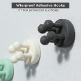 4 pcs Silicone Toothbrh Holder Multi-Function Hook Waterproof self Adhesive Single Toothbrh Hook Plug Holder for Wall for Hanging Bathroom Kitchen Living Room Office