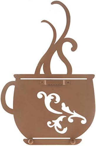 White Metal Rtic Coffee Cup Wall Art Decor for Kitchen Home Restaurant Vintage Cafe Coffee Shop Bar Sign Decor Hanging Decorations