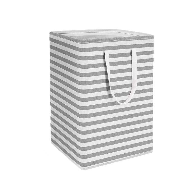 75L Large Collapsible Laundry Hamper, Tall Foldable Dirty Clothes Baskets Waterproof, Freestanding Design with Easy Carry Handles in Dorm Bedroom Bathroom College, Grey