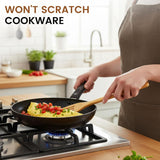 7-Piece Bamboo Kitchen Utensils Set, Wooden Spoons & Spatulas for Nonstick Cookware, Lightweight Heat-Resistant Cooking Tools with Comfortable Grip, Kitchen Gift Set