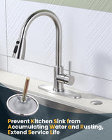 ALEASHA Kitchen Sink Hole Cover, Faucet Hole Cover for Kitchen Sink, Tap Hole Plate Stopper Cover Blanking Brass Metal Plug, Brushed Stainless Steel