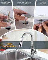 ALEASHA Kitchen Sink Hole Cover, Faucet Hole Cover for Kitchen Sink, Tap Hole Plate Stopper Cover Blanking Brass Metal Plug, Brushed Stainless Steel