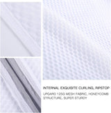 Kimmama Laundry Mesh Wash Bags, Lingerie Bags for Washing Delicates, Mesh Laundry Bags for Washing Machine, White Net, Grey Zipper, 2XXL