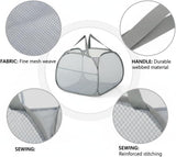 Kimmama Collapsible Mesh Laundry Basket, Foldable Pop Up Laundry Hamper with Side Pocket, Removable Clothes Storage Bin with Handle for Laundry Room, College Drom, Bathroom, Kid Room, Travel, 95L