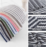 Homaxy 12 Pack Kitchen Dish Cloths(10 x 10 inches, Dark Grey), Ultra Soft and Absorbent Dish Towels and 100% Cotton Kitchen Towels and Dishcloths Set(12 x 12 & 15 x 25 Inches, Set of 8 Bulk)