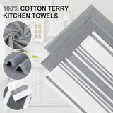 Homaxy Premium Kitchen Towels(18”x 28”, 6 Pack), Large Cotton 380 GSM Kitchen Hand Towels and 100% Cotton Kitchen Towels and Dishcloths Set(12 x 12 & 15 x 25 Inches, Set of 8 Bulk)