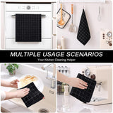Homaxy Kitchen Towels and Dishcloths Set, 12 x 12 and 13 x 28 Inches, Set of 8 Bulk Cotton Terry Kitchen Towels Set and 100% Cotton Kitchen Towels and Dishcloths Set(12 x 12 & 15 x 25 Inches)
