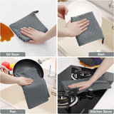 Homaxy 100% Cotton Terry Kitchen Towels(Black, 13 x 28 inches), Soft and Super Absorbent Dish Towels and Kitchen Towels and Dishcloths Set(12 x 12 & 15 x 25 Inches, Set of 8 Bulk)