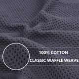 Homaxy 100% Cotton Waffle Weave Kitchen Dish Cloths (12 x 12 Inches, 6-Pack, Dark Grey), Kitchen Towels and Dishcloths Set（ 16 x 25 and 12 x 12 Inches, 8-Pack, Blue/Yellow/Red/Green）