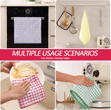 Homaxy Kitchen Towels and Dishcloths Set (12 x 12 and 13 x 28 Inches, 6 Pack, White & Black), Kitchen Towels and Dishcloths Set (16 x 25 and 12 x 12 Inches, 8 Pack, Blue/Yellow/Red/Green)