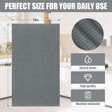 Homaxy Microfiber Kitchen Towels and Dishcloths Set, 12 Pack Soft and Absorbent Dish Hand Towels Bulk, 28 x 16 Inch & 12 x 12 Inch and Terry Kitchen Towels(15" x 25", 6 Pack, Dark Grey)