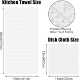 Homaxy Microfiber Waffle Weave Kitchen Towels Set(16 x 28 Inches and 12 X 12 Inches, 8 Pack, White) and Terry Kitchen Towels(15" x 25", 6 Pack, Dark Grey)