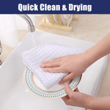 Homaxy Kitchen Towels, 16 x 28 Inches and 13 x 28 Inches, Set of 8 Bulk Cotton Kitchen Towels Set, Ultra Soft Absorbent Dish Towels for Washing Dishes, White