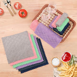 Homaxy 12 Pack Kitchen Coral Velvet Dish Cloths(10 x 10 Inches, Dark Grey) and 100% Cotton Waffle Weave Kitchen Dish Cloths 12x12 Inches 6-Pack Dark Grey