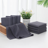 Homaxy 100% Cotton Kitchen Towels and Dishcloths Set(Dark Grey, 8-Pack) and Terry Kitchen Towels(Black, 13 x 28 inches, 4 Pack), Checkered Designed, Ultra Soft Absorbent Dish Towels