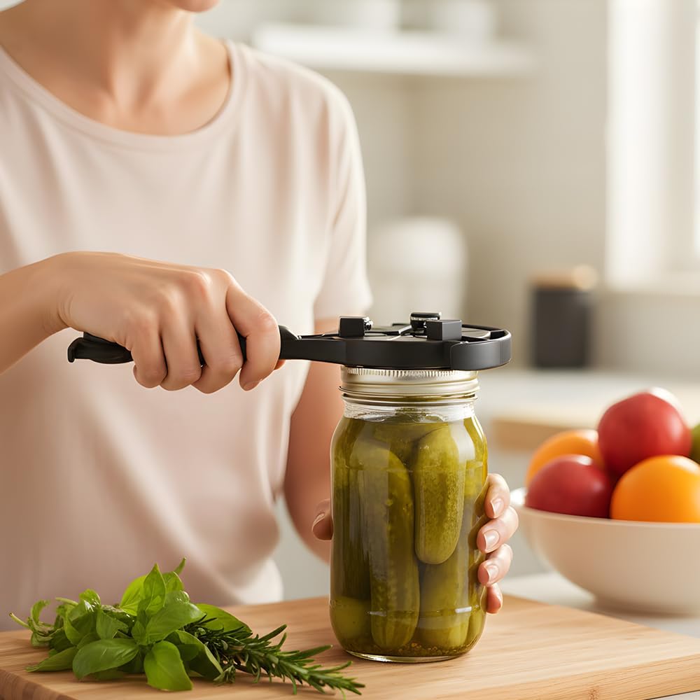 Adjtable Stainless Steel Jar Opener, Multifunctional Lid Gripper & Bottle Cap Opener for Weak Hands, Stainless Steel Can Opener Easy-Open Tool for Jars, Cans, Bottles Kitchen Gadget (1PC)
