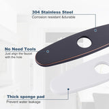 Faucet Plate, ALEASHA Kitchen Sink Cover Stainless Steel Plate for 1 or 3 Hole Bathroom or Kitchen Sink Faucet 10 Inch Escutcheon Hole Covers, Oil Rubbed Bronze