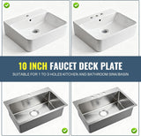 Faucet Plate, ALEASHA Kitchen Sink Cover Stainless Steel Plate for 1 or 3 Hole Bathroom or Kitchen Sink Faucet 10 Inch Escutcheon Hole Covers, Oil Rubbed Bronze