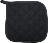 5 PCS Pot Holders for Kitchen, Cotton Potholers with Great Heat Resistance, Hot Pads, Trivets for Cooking and Baking Black