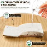 12 Pack Natural Biodegradable Kitchen Non Scratch Sponges,Compostable Plant Based Coconut Cellulose Sponge,Eco Friendly Reusable Dish Scrubber Sponge for Pots, Pans & Household Cleaning