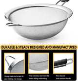 Stainless Steel Fine Mesh Strainers, Set of 3 Sizes Strainer for Kitchen, Wire Sieve with Insulated Handle Kitchen Strainer, Baking Tools Colander, Food Preparation, Flour Sifter, Rice, Pasta Strainer