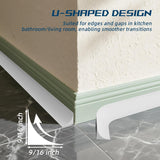 Flexible Quarter Round Molding Trim - Peel and Stick Silicone Caulk Strip,Shoe Molding for Floor Edge,Wall Corner,Staircase,Cabinet,Baseboard and Window Sill in Bathroom/Kitchen/Living Room,118 Inch