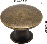 16 Pack Antique Brass Cabinet Knobs, Round Dresser Knobs Kitchen Drawer Knob, Single Hole Cupboard Door Knob Dresser Drawer Pulls Handles