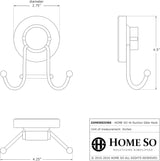 Suction Cup Hooks for Shower, Bathroom, Kitchen, Glass Door, Mirror, Tile – Loofah, Towel, Coat, Bath Robe Hook Holder for Hanging up to 15 lbs – Rustproof Chrome Stainless Steel (2-Pack)