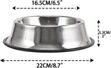 2Packs Stainless Steel Dog Bowl with Anti-Skid Rubber Base for Small/Medium/Large Pet, Perfect Dish, Pets Feeder Bowl and Water Bowl Perfect Choice for Dog Puppy Cat and Kitten (16oz)